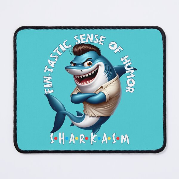 Item preview, Sharkasm Funny Cartoon Sarcastic Shark designed and sold by André Botes.