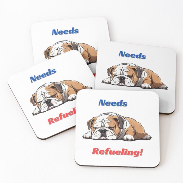 Item preview, Dozing bulldog needs refueling (with treats) designed and sold by PetPeeveDesigns.