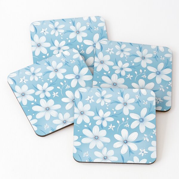 Item preview, Blue White Flower Pattern Aesthetic Marguerite Blasingame Jan Berenstain designed and sold by SMARTKIT  DESIGNAGENCY.