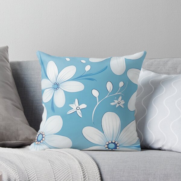 Item preview, Blue White Flower Pattern Aesthetic Marguerite Blasingame Jan Berenstain designed and sold by SMARTKIT  DESIGNAGENCY.