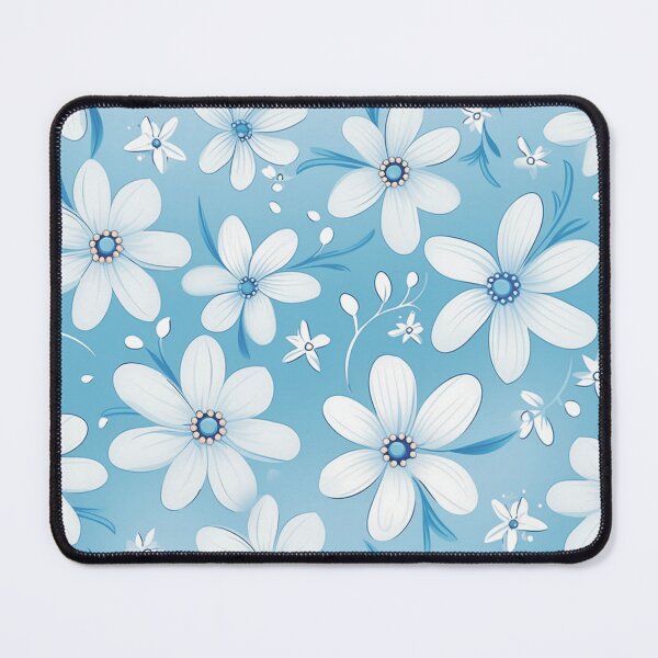 Item preview, Blue White Flower Pattern Aesthetic Marguerite Blasingame Jan Berenstain designed and sold by SMARTKIT DESIGNAGENCY.