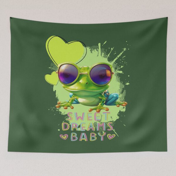 Item preview, Cartoon frog with sunglasses designed and sold by Ecmoprints.