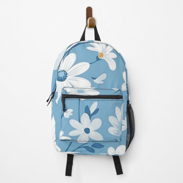 Item preview, Blue White Flower Pattern Aesthetic Marguerite Blasingame Jan Berenstain designed and sold by SMARTKIT DESIGNAGENCY.