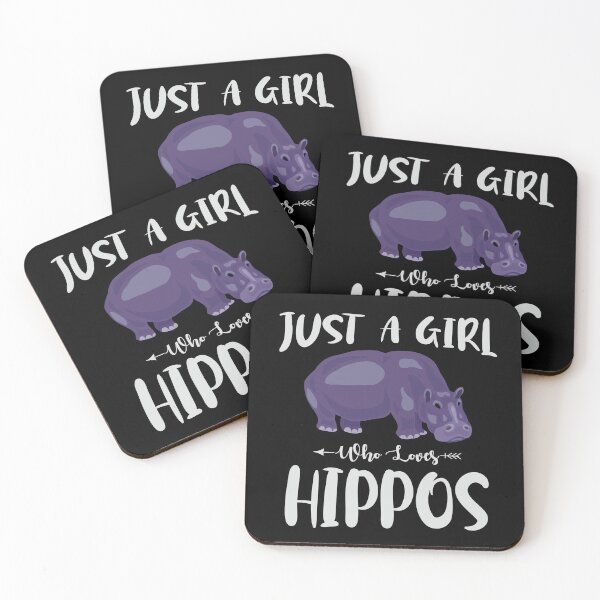 Item preview, Just A Girl Who Loves Hippos  designed and sold by Hairball-Pets.