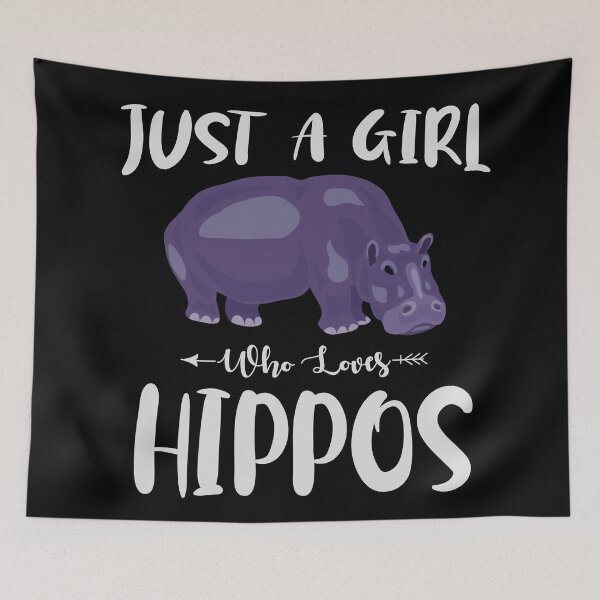 Item preview, Just A Girl Who Loves Hippos  designed and sold by Hairball-Pets.