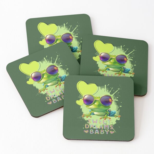 Item preview, Cartoon frog with sunglasses designed and sold by Ecmoprints.
