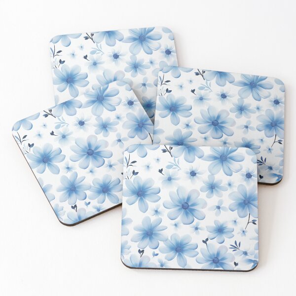 Item preview, Blue White Flower Pattern Aesthetic Marguerite Blasingame Jan Berenstain designed and sold by SMARTKIT  DESIGNAGENCY.