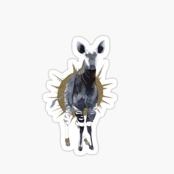 Watercolor Okapi Sticker