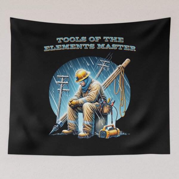 Item preview, Retired lineman rain shine sleet or snow - Tools of the elements master designed and sold by JansenGS.