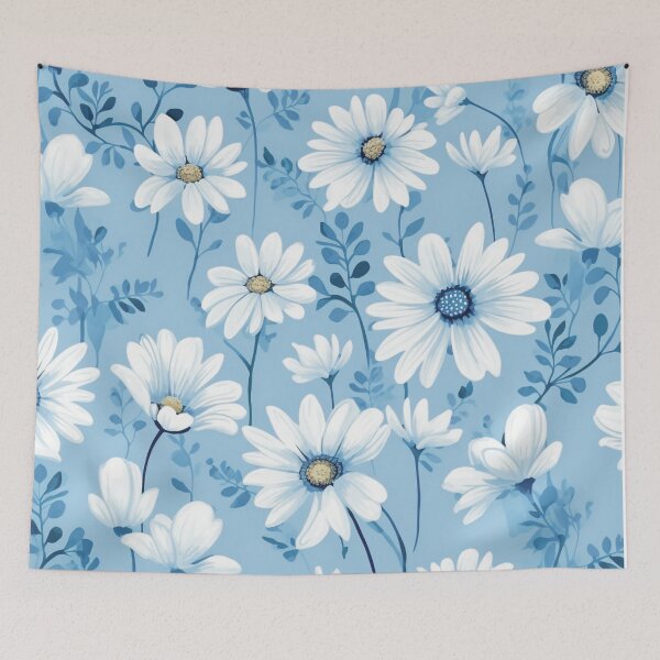 Item preview, Blue White Flower Pattern Aesthetic Marguerite Blasingame Jan Berenstain designed and sold by SMARTKIT  DESIGNAGENCY.