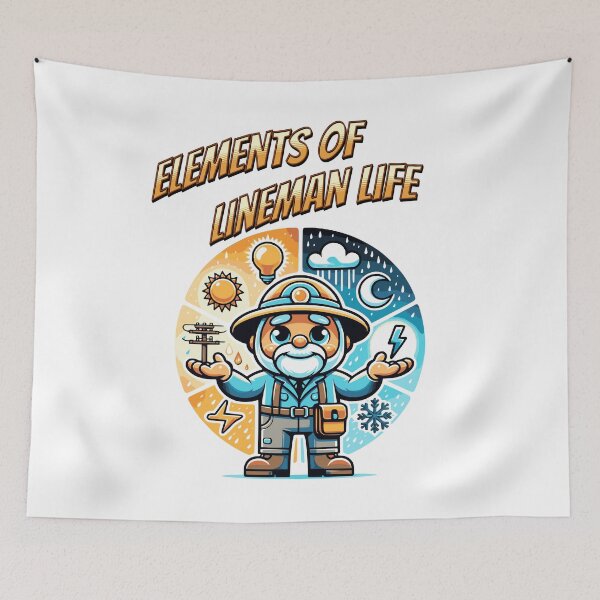 Item preview, Retired lineman rain shine sleet or snow - Elements of lineman life designed and sold by JansenGS.