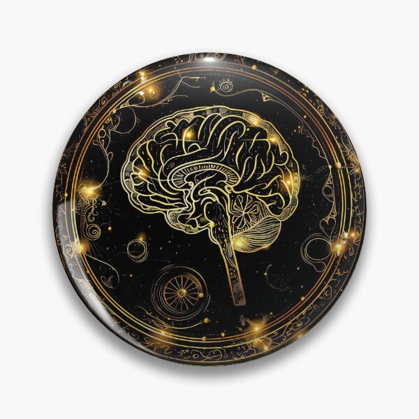 Item preview, The Golden Brain, Brainiac, Genius Mind, Think Tank, Think Gold, Brilliance in Bloom designed and sold by gkgraphics1.