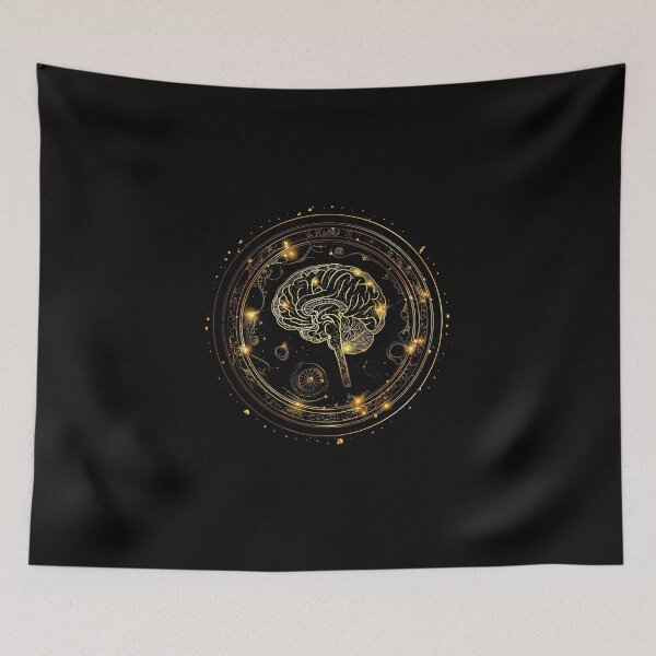Item preview, The Golden Brain, Brainiac, Genius Mind, Think Tank, Think Gold, Brilliance in Bloom designed and sold by gkgraphics1.