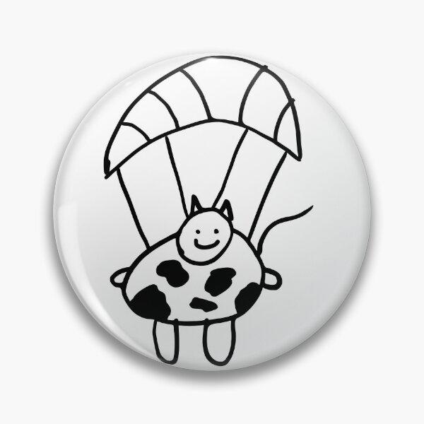 Item preview, Derpy Cat Cow with a Parachute designed and sold by AMHKorni.