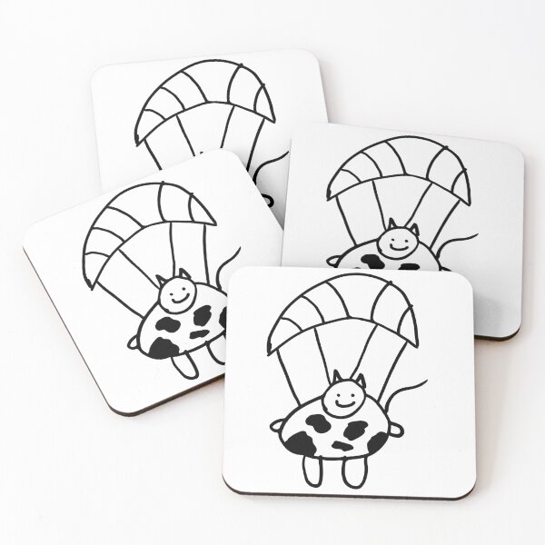 Item preview, Derpy Cat Cow with a Parachute designed and sold by AMHKorni.