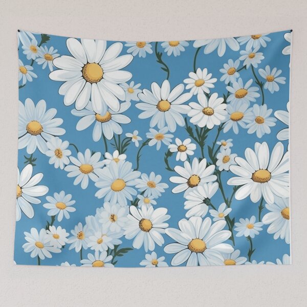 Item preview, Blue White Flower Pattern Aesthetic Marguerite Blasingame Jan Berenstain designed and sold by SMARTKIT  DESIGNAGENCY.