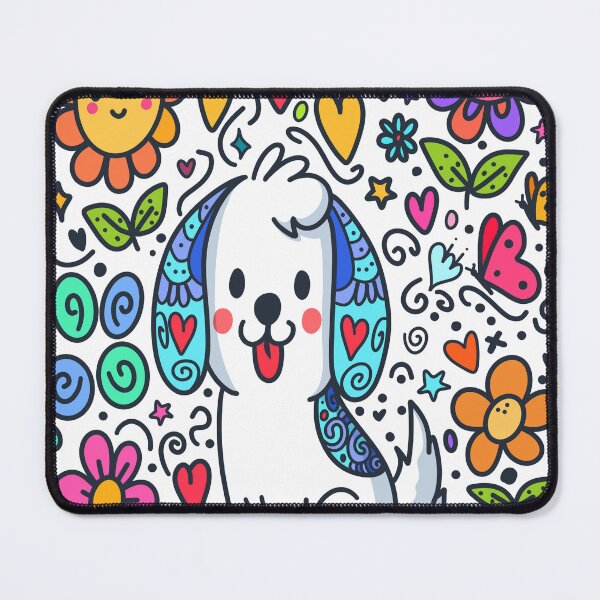 Item preview, Doodle Dog, Flowers, Hearts And Butterflies designed and sold by C-Katt.