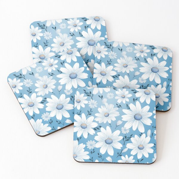 Item preview, Blue White Flower Pattern Aesthetic Marguerite Blasingame Jan Berenstain designed and sold by SMARTKIT  DESIGNAGENCY.