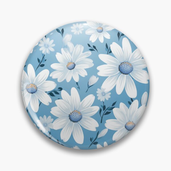 Item preview, Blue White Flower Pattern Aesthetic Marguerite Blasingame Jan Berenstain designed and sold by SMARTKIT  DESIGNAGENCY.