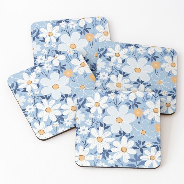 Item preview, Blue White Flower Pattern Aesthetic Marguerite Blasingame Jan Berenstain designed and sold by SMARTKIT  DESIGNAGENCY.
