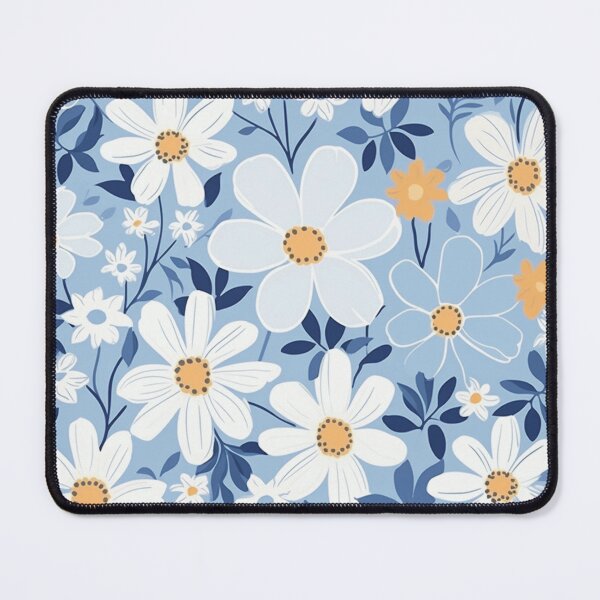 Item preview, Blue White Flower Pattern Aesthetic Marguerite Blasingame Jan Berenstain designed and sold by SMARTKIT DESIGNAGENCY.