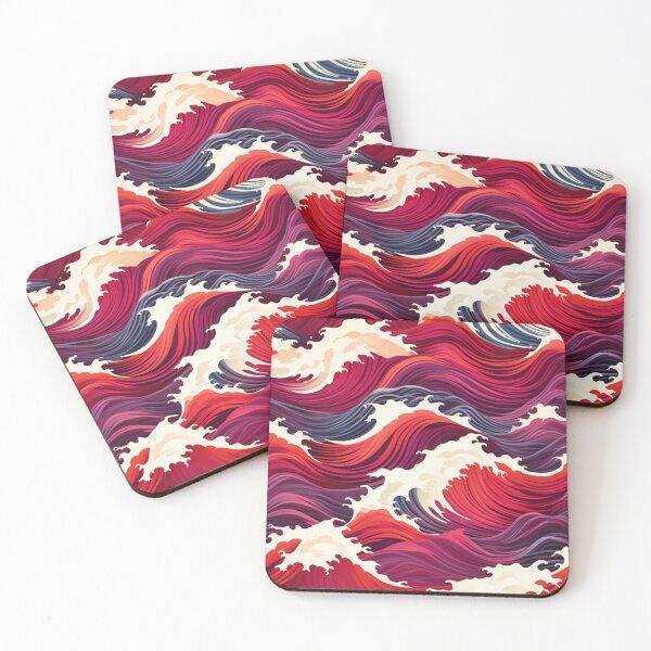 Item preview, Cresting Wave Imbued With Varying Shades Of Red designed and sold by Uday24.