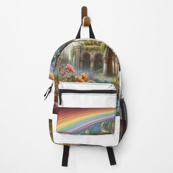 Artikelvorschau, Regenbogen mit Bogenblumen und botanischen Elementen entworfen und verkauft von Emoji Emblems.