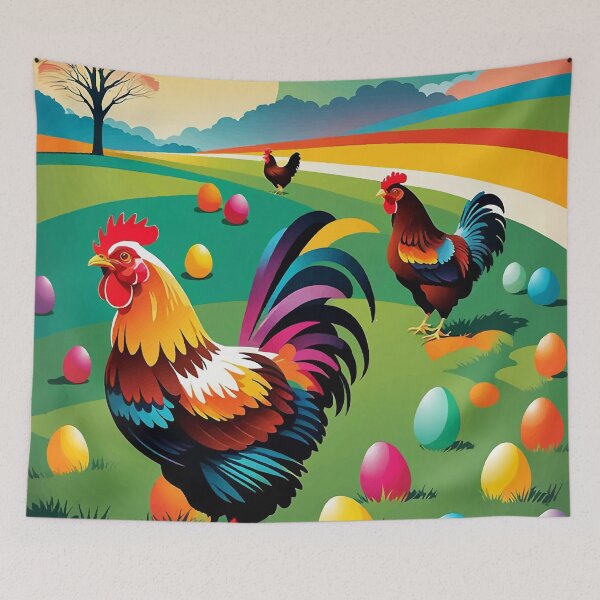 Item preview, Avian Rainbow Maker: The Easter Egger Chicken designed and sold by ShopieHome.
