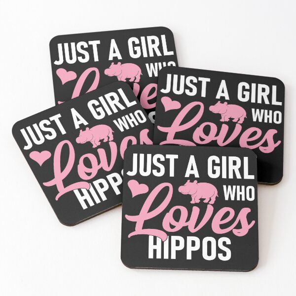 Item preview, Just A Girl Who Loves Hippos  designed and sold by Hairball-Pets.