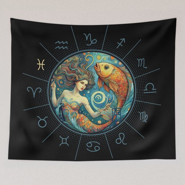 Artikelvorschau, STERNZEICHEN Fische - Astrologische FISCHE - FISCHE - STERNZEICHENzeichen - Van-Gogh-Stil - 12 entworfen und verkauft von ArtProjectShop.