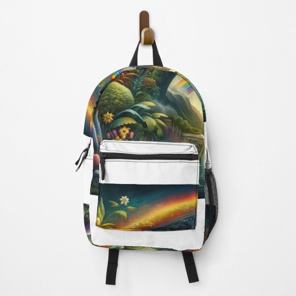 Item preview, Rainbow with Architectural Arch and Flowers and Stream designed and sold by Emoji Emblems.
