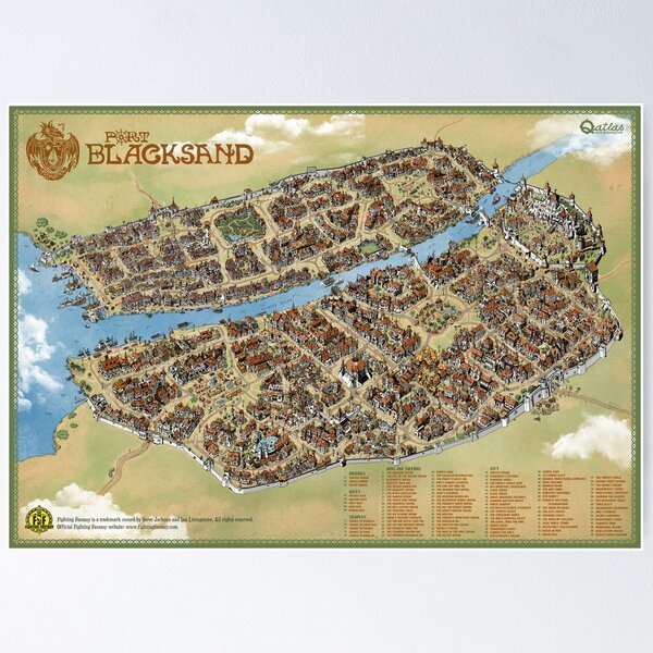 Artikel-Vorschau von Port Blacksand: Stadt der Diebe, designt und verkauft von QatlasMap Shop.