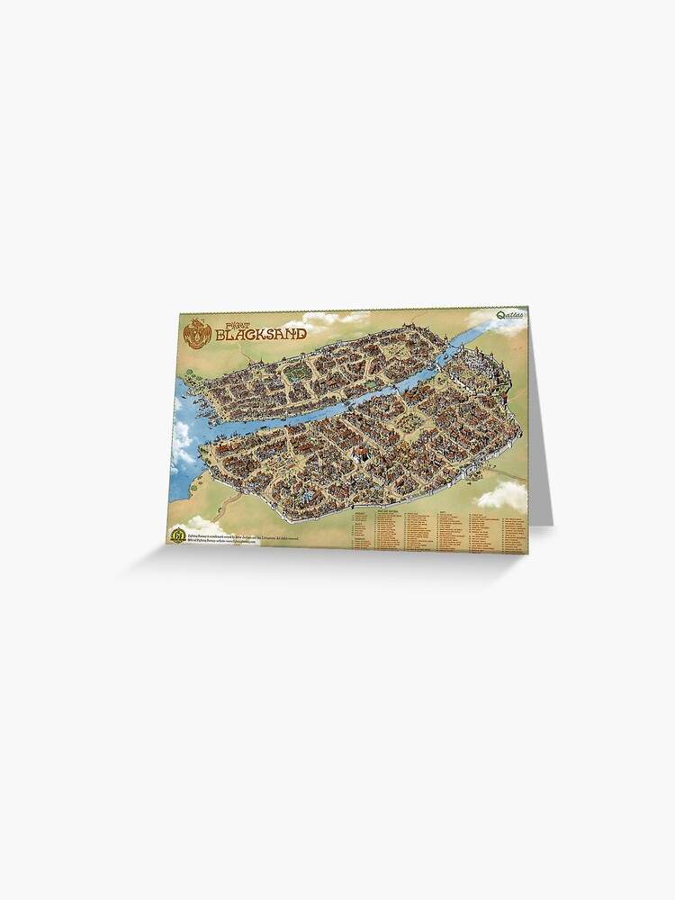 Thumbnail 1 of 2, Greeting Card, Port Blacksand: City of Thieves designed and sold by qpiii.