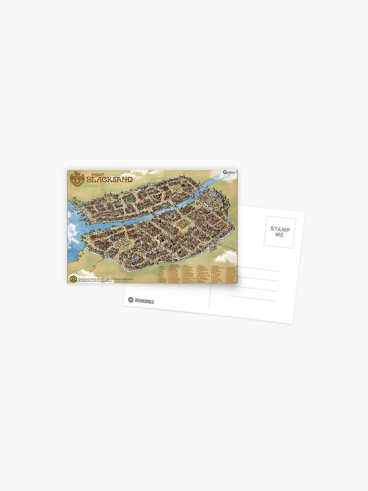 Thumbnail 1 of 2, Postcard, Port Blacksand: City of Thieves designed and sold by qpiii.