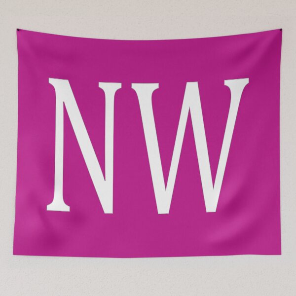 Item preview, NW Initials Monogram Elegant White Letters designed and sold by Jeallan Designs.