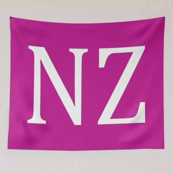 Item preview, NZ Initials Monogram Elegant White Letters designed and sold by Jeallan Designs.