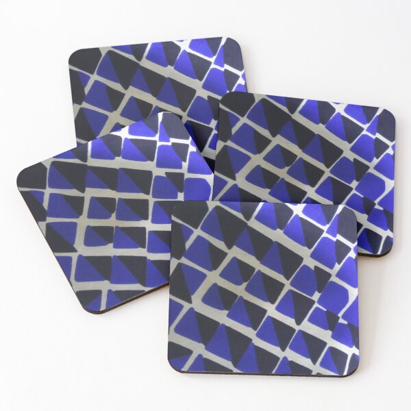 Artikelvorschau, Blaue, weiße und schwarze Dreiecke entworfen und verkauft von textileprint.