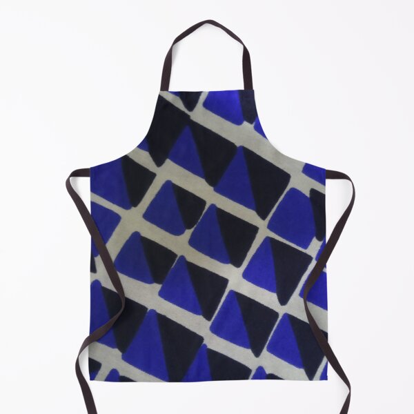 Aperçu de l'œuvre Triangles bleus blancs et noirs créée et vendue par textileprint.