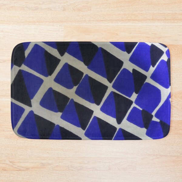 Item preview, Blue white and black trinagles designed and sold by textileprint.