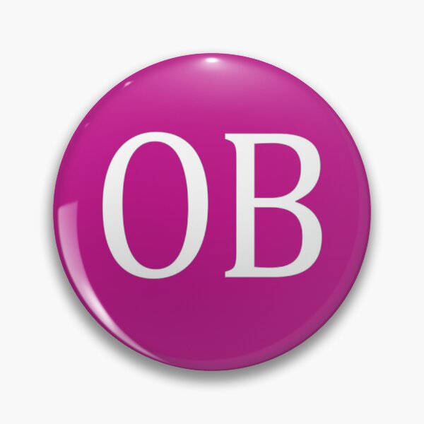 Item preview, OB Initials Monogram Elegant White Letters designed and sold by Jeallan Designs.