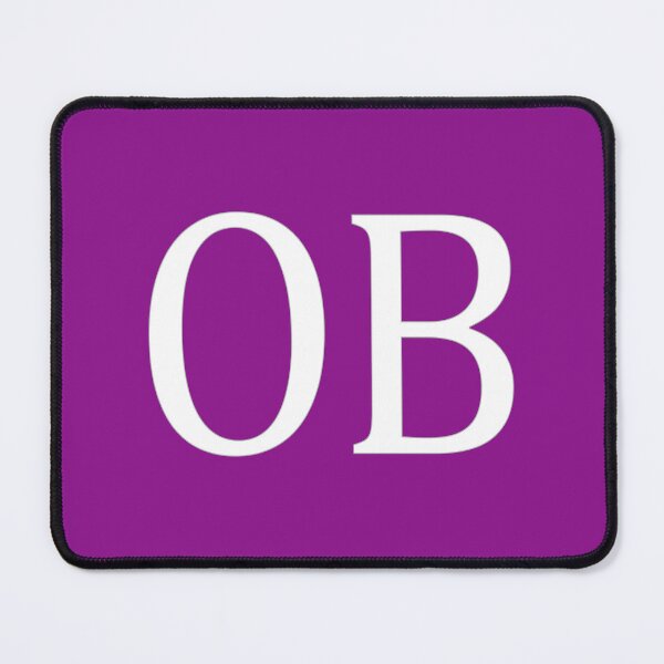 Item preview, OB Initials Monogram Elegant White Letters designed and sold by Jeallan Designs.
