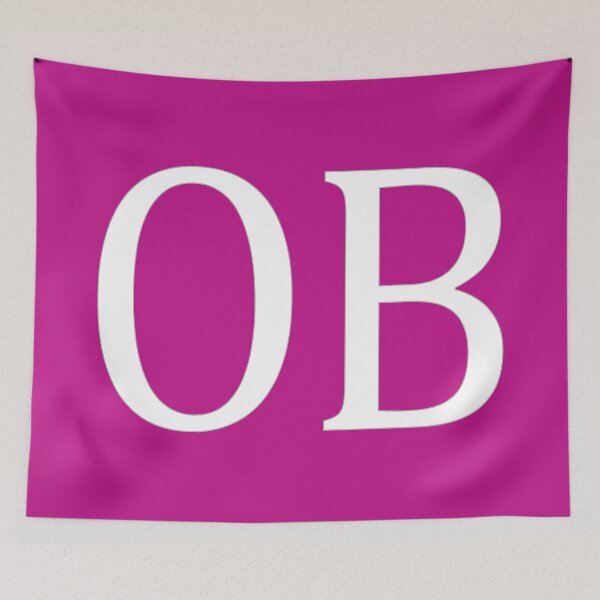 Item preview, OB Initials Monogram Elegant White Letters designed and sold by Jeallan Designs.