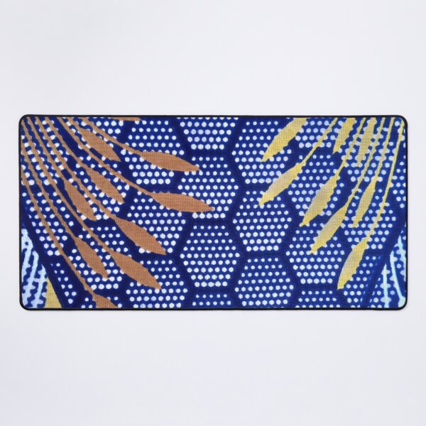 Item preview, Abstract metalic feathers, hexagonal background designed and sold by textileprint.