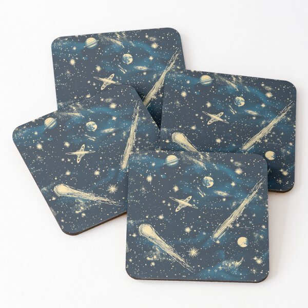 Item preview, Vintage Space Pattern with Celestial Bodies designed and sold by ImagineCorner.