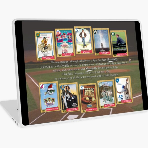 Greatest Baseball Movies with Field of Dreams Quote Laptop Skin