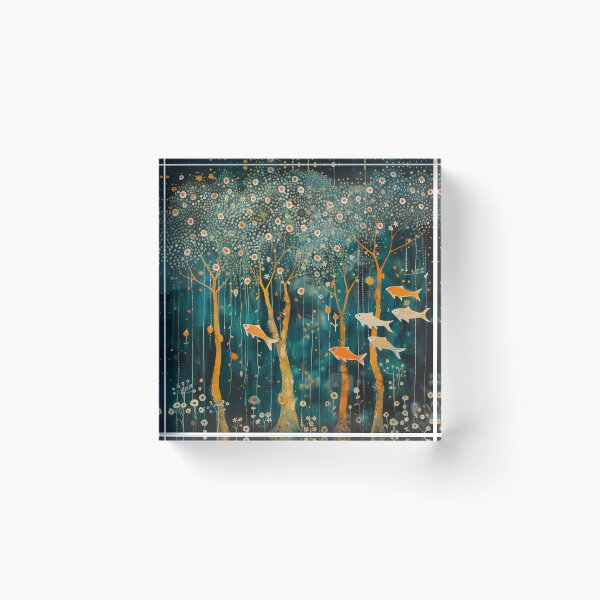 Item preview, A fish swimming in a forest of trees (E 6/10) designed and sold by uone.