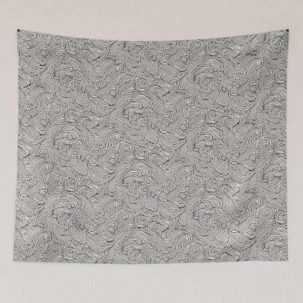 Item preview, Black and White Contour Lines designed and sold by ComicJo.