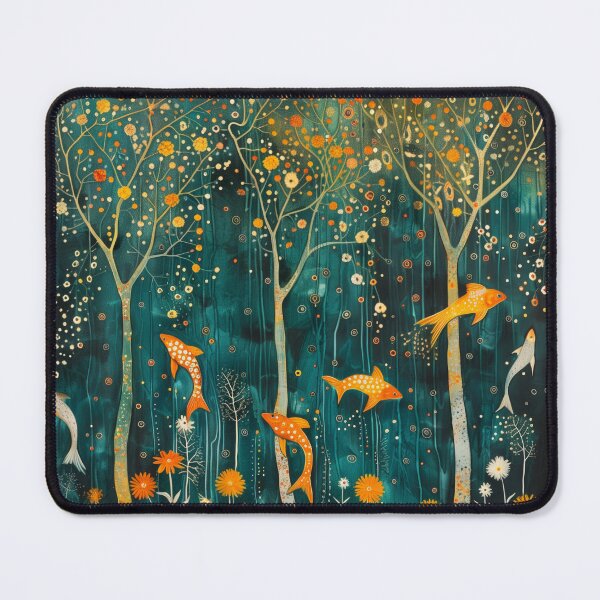 Item preview, A fish swimming in a forest of trees (E 8/10) designed and sold by uone.