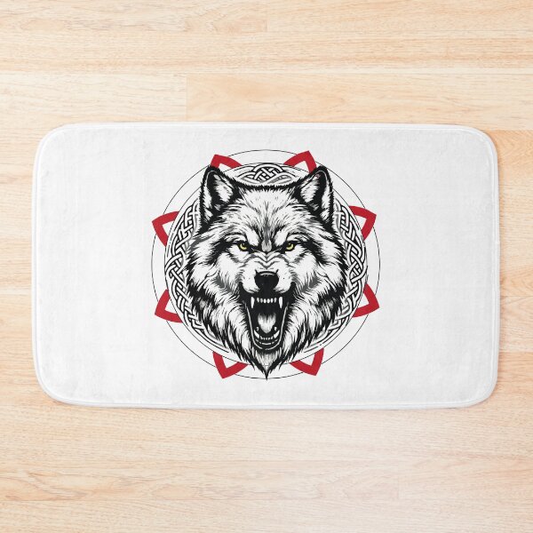 Item preview, Celtic Wolves Shield designed and sold by Loveanddraw.