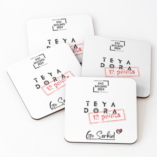 Item preview, ESC. EUROVISION 2024. EUROPE. AUSTRALIA. SERBIA. 12 POINTS, TEYA DORA designed and sold by CreativeBizarre.